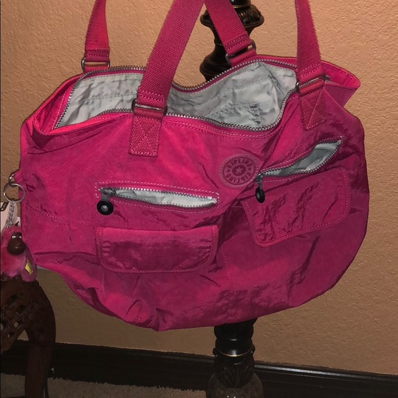 hot pink kipling bags